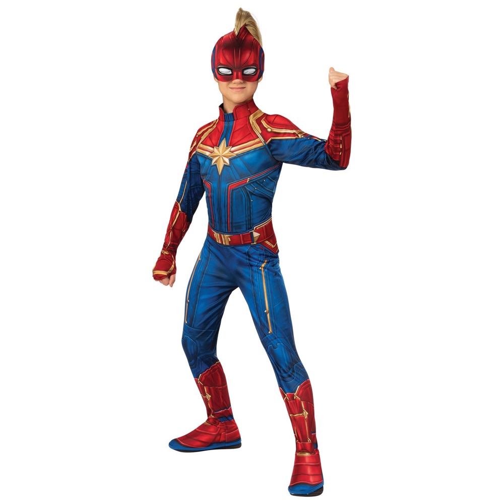 Captain Marvel Costume with Shoe Covers 