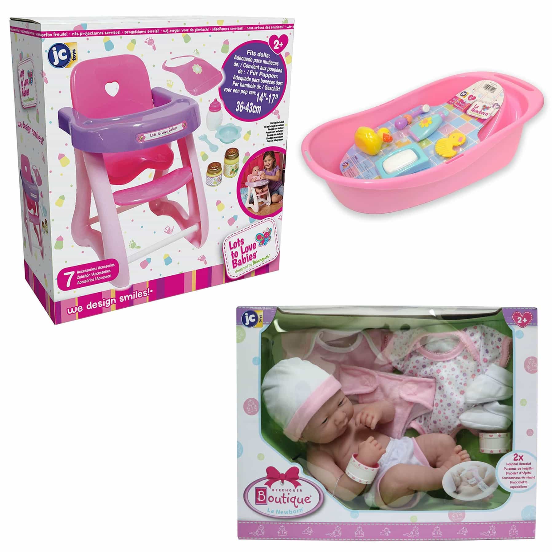 La Newborn Baby Doll Set Bathtub, La Newborn Realistic Baby Doll Bathtub Set