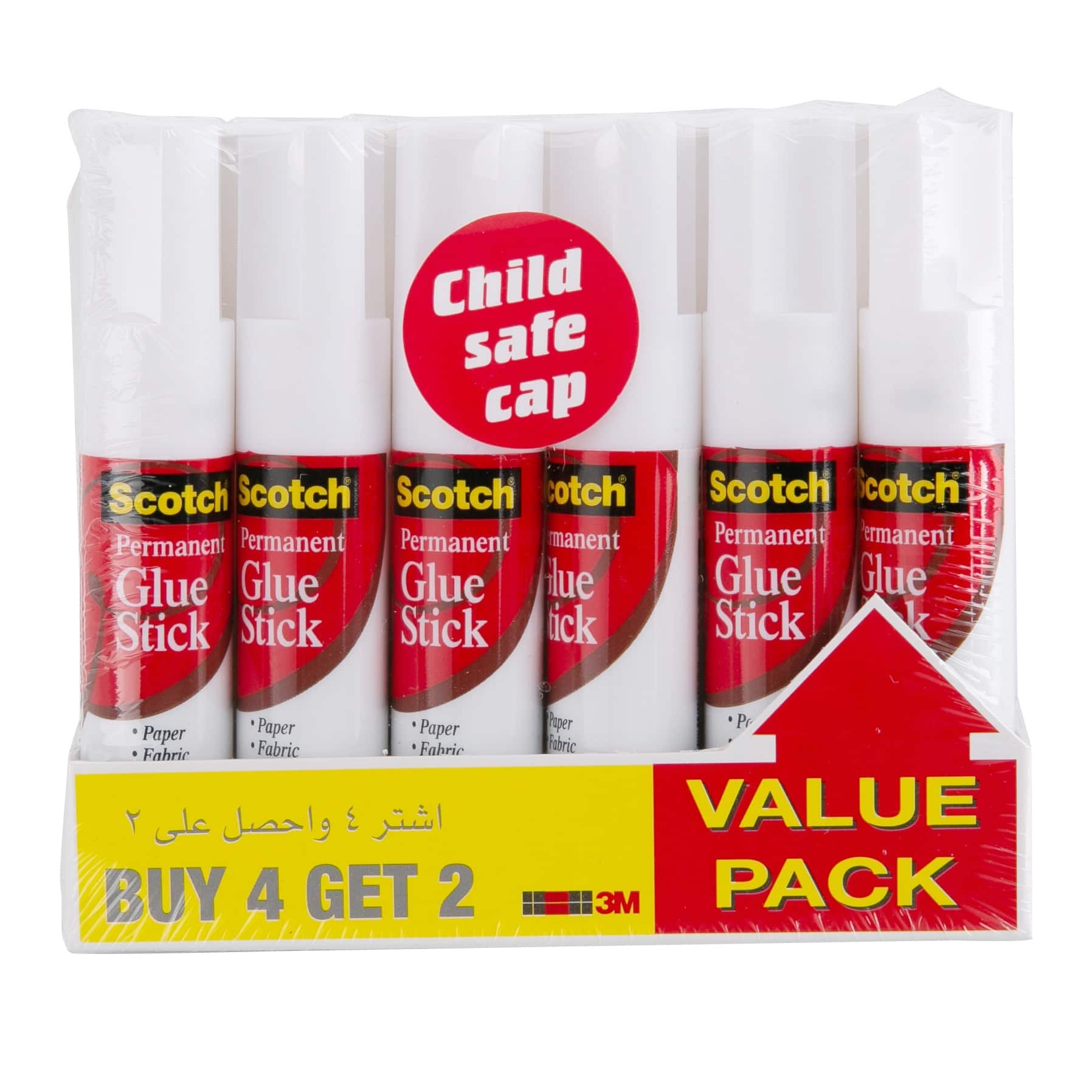 Buy 3M Scotch Permanent Glue Stick Value Pack (4 + 2 Free) Online in Dubai  & the UAE