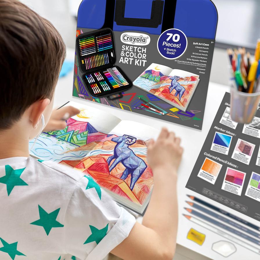 Buy Crayola Sketch & Color Art Kit (70 Pieces) Online in Dubai & the  UAE