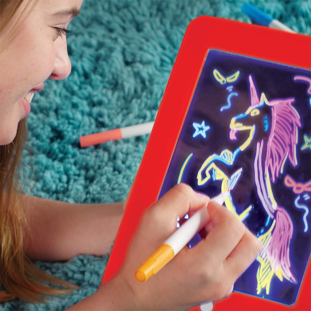 Buy Magic Pad Light Up 3D Drawing Board Doodle Magic Glow Online in Dubai &  the UAE